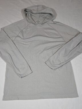 Fabletics Gray Lightweight Shirt With Hood Size Large